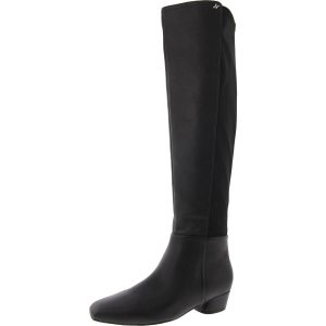 Reese – Leder – eckige Schuhspitze – Overknee-Stiefel