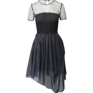 Proenza Schouler Top – Mesh, Kleid, Schwarz, Baumwolle