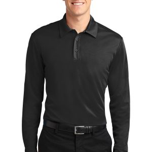 Port Authority Herren-Poloshirt – Silk Touch, Performance, Langarm, K540LS