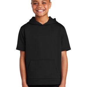 Sport-Tek Junior-Pullover – Sport-Wick, Fleece, Kurzarm, mit Kapuze, YST251