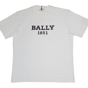 Bally Herren-T-Shirt – 6303587, Weiß, 100%, Bio, Baumwolle, Logo, 7706189004860