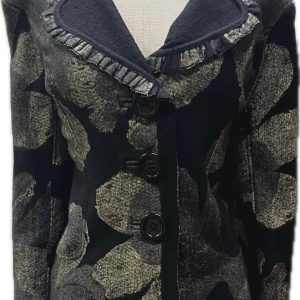 Jacke – Blumenmuster, 7223Oliv