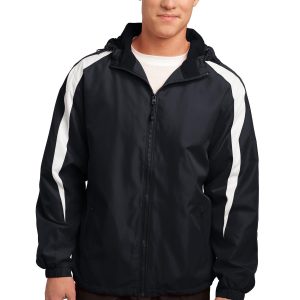 Sport-Tek Herren-Jacke – Fleece, gefüttert, Colorblock