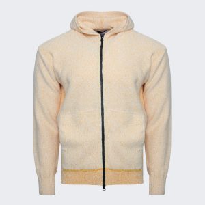 Strickjacke – mit Kapuze, gestrickt, Gelb
