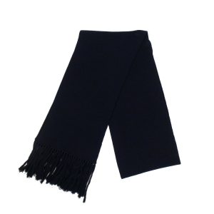 Schal – Wolle, Zopfstrick, Marineblau, Blau