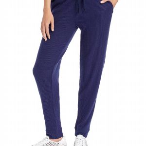 Damen-Jogginghose – Waffeln, gestrickt, Marineblau, 7733610676284