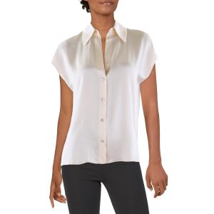 Bluse – Seide, mit Knopfleiste, Top