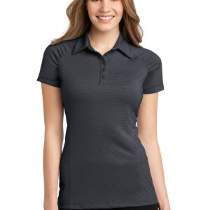 Port Authority Damen-Poloshirt – fein, Streifenmuster, Performance, L558