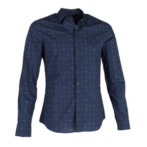 Givenchy Hemd – bedruckt, Marineblau, Blau, Baumwolle