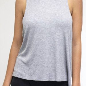Tanktop – Mini, gerippt, Top, meliert, Grau, 7764919582780