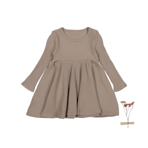 Kleid – Langarm, Taupe