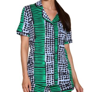 Cosabella Bella Top – bedruckt, Boxershorts, Schlafanzug, Set, 7705978765372