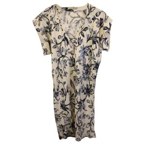 Balenciaga Kleid – bedruckt, Mini, Weiß, Baumwolle, 7748686348348