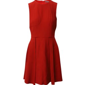Alexander McQueen Kleid – ärmellos, Mini, Rot, Acetat