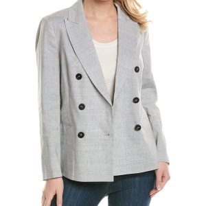 Peserico Jacke – zweireihig, Wolle, Leinenmischung