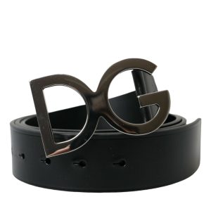 Dolce & Gabbana Herren-Gürtel – Kalbsleder, Metall, Schnalle, 7387730313276
