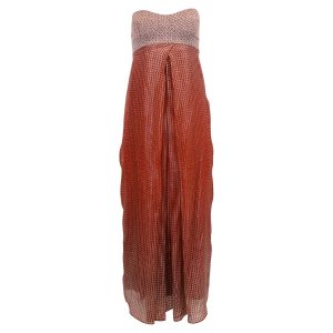 Diane Von Furstenberg Kleid – trägerlos, Midi, Bordeauxrot, Seide, 7748688052284