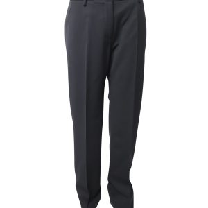 Max Mara Hose – gerades Bein, Schwarz, Wolle, 7748662460476