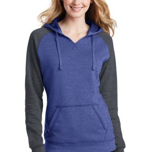District Damen-Kapuzenpullover – leicht, Fleece, Raglan, DT296