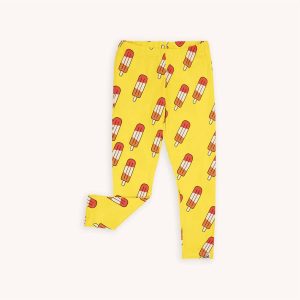 Mädchen-Leggings – bedruckt, Gelb, 7733783265340