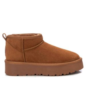 Damen-Stiefeletten – Winter, Camel, 7803926642748