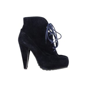 Proenza Schouler Stiefel – mit Schnürung, Marineblau, Blau, Veloursleder