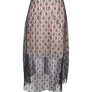Stella McCartney Rock – knielang, mit Spitze, Schwarz, Seide, 7703694966844