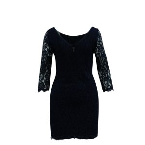 Diane Von Furstenberg Kleid – mit Spitze, Marineblau, Blau, Viskose, 7833176735804
