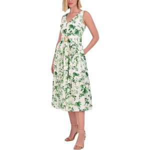 Kleid – Baumwolle, ärmellos, Midi