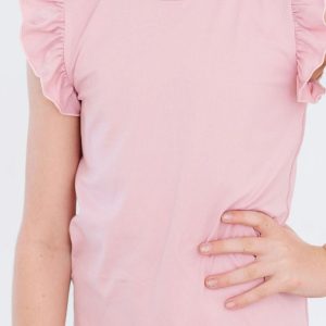 T-Shirt – Vintage, Rosa, Rüschen