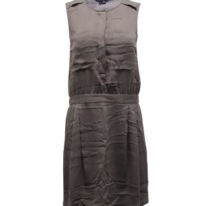 Theory Kleid – ärmellos, Mini, Grau, Polyester