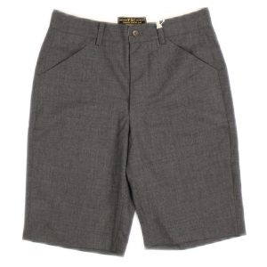 Shorts – Grau, Streifenmuster, Wolle