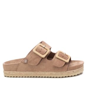Damen – flache Sandalen – Taupe – 7704801574972