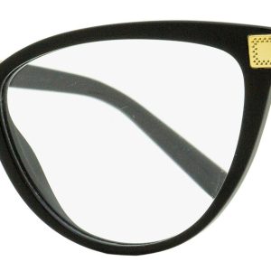 Versace Damen-Brille – Katzenaugenform, VE3271, GB1, Schwarz, Gold, 54mm