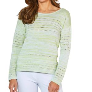 Top – runder Ausschnitt, Limette, 7668126842940