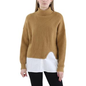 Pullover – gestrickt, Langarm, Rollkragen