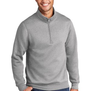Port & Company Herren-Pullover – Core, Fleece, 1/4-Reißverschluss, Sweatshirt