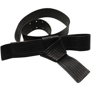 Lanvin Gürtel – gesteppt, Schleife, Schwarz, Leder, 7765098627132
