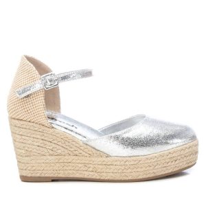 Damen – Keilsandalen – Silber – 7703552884796