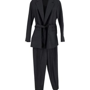 Theory Blazer – Hose, Set, Anthrazit, Wolle