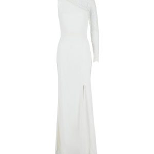 Kleid – mit Spitze, Langarm