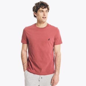 Nautica Herren-T-Shirt – unifarben, Rundhalsausschnitt, 7785119219772
