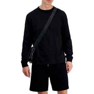 T-Shirt – unifarben, Rundhalsausschnitt