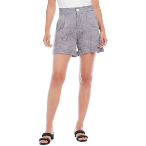 Shorts – hoher Bund, plissiert, leger