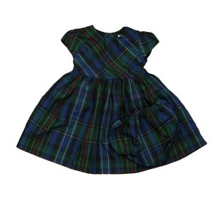 Ralph Lauren Mädchen-Kleid – Grün, Karomuster, 7805990731836